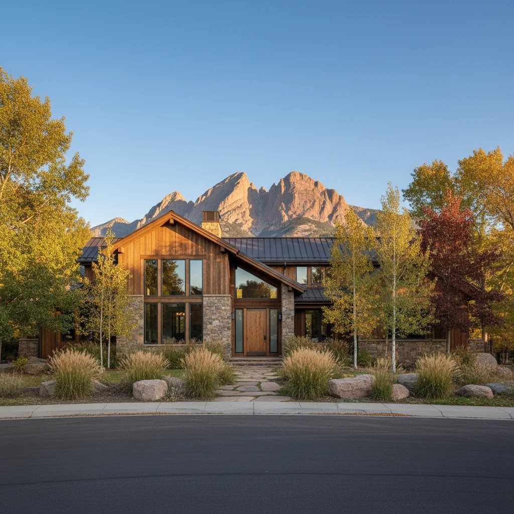 Luxury home in Boulder with Flatirons mountain views