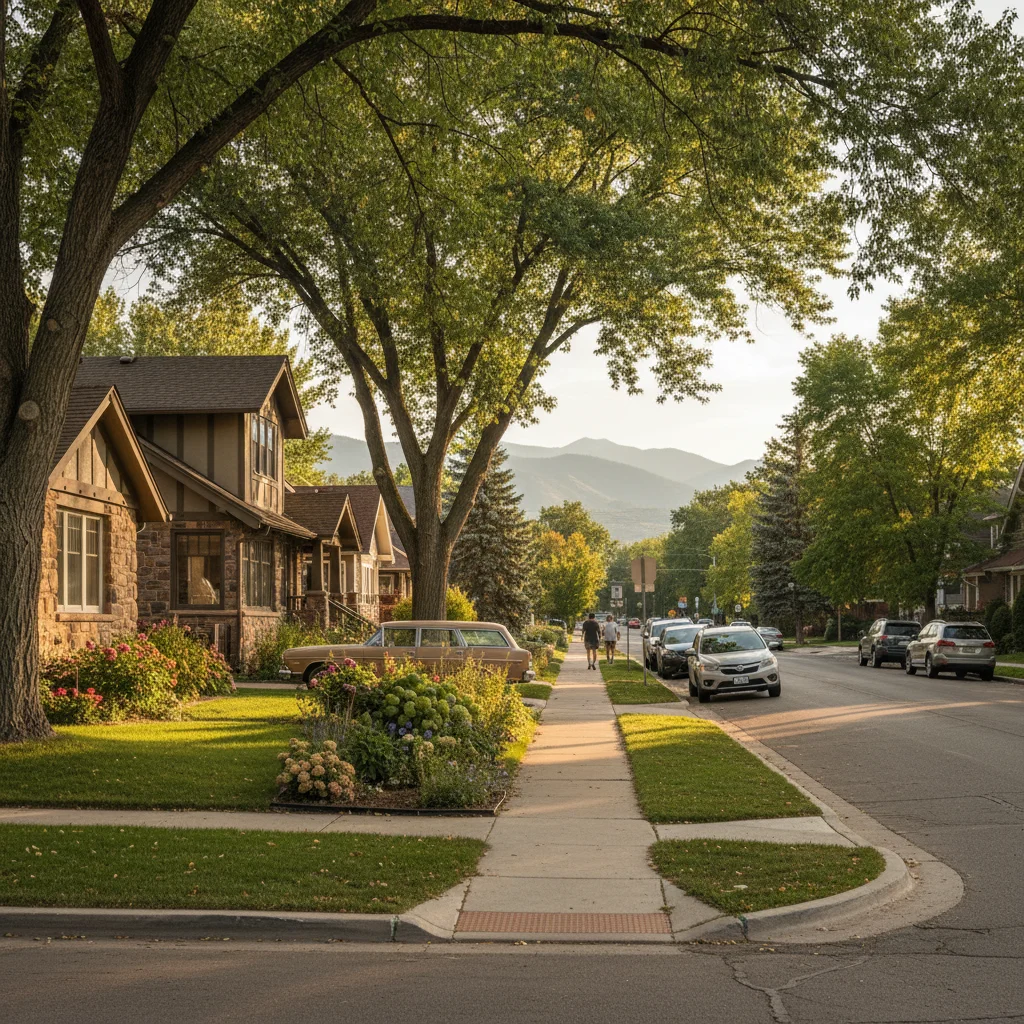 Westminster residential area in northwest Denver